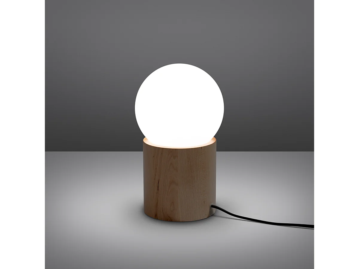 Schreibtischlampen Boomo Modern Aus  Holz - 1 Lichtquellen - L.12 X H. Cm - Naturholz