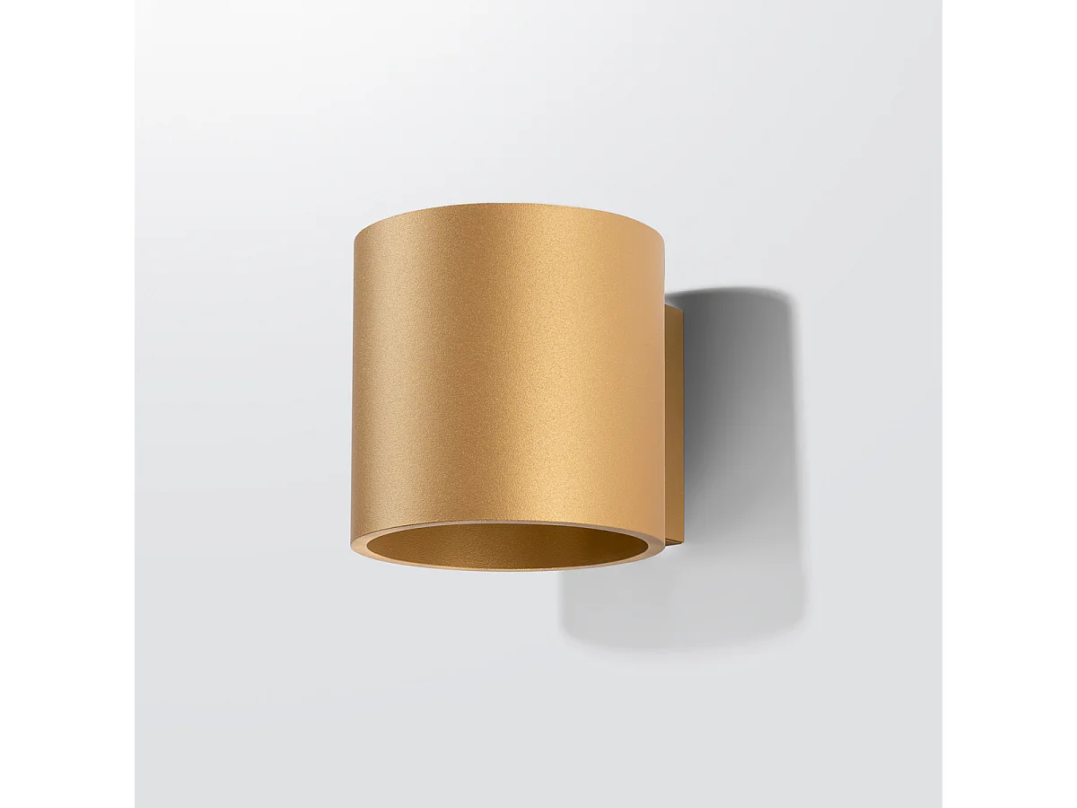 Applique Orbis Minimaliste En Acier - 1 Sources Lumineuses - L.10 X H.10 Cm - Doré