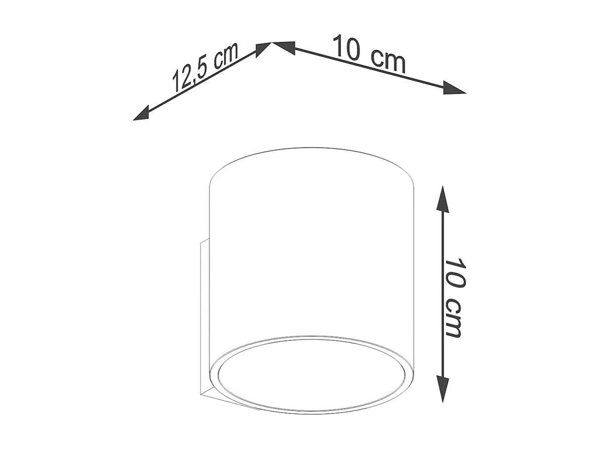 Applique Orbis Minimaliste En Acier - 1 Sources Lumineuses - L.10 X H.10 Cm - Doré
