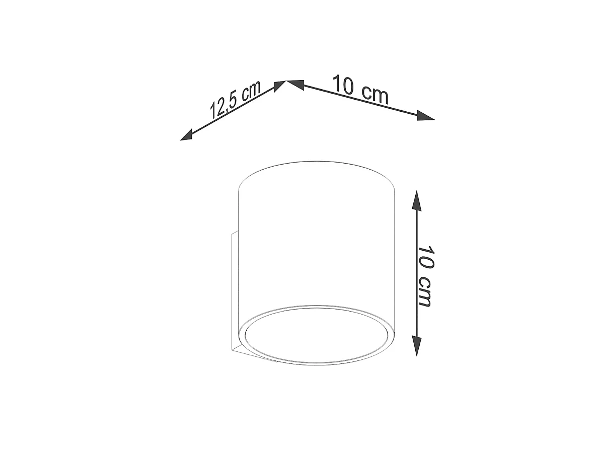 Applique Orbis Minimaliste En Acier - 1 Sources Lumineuses - L.10 X H.10 Cm - Doré