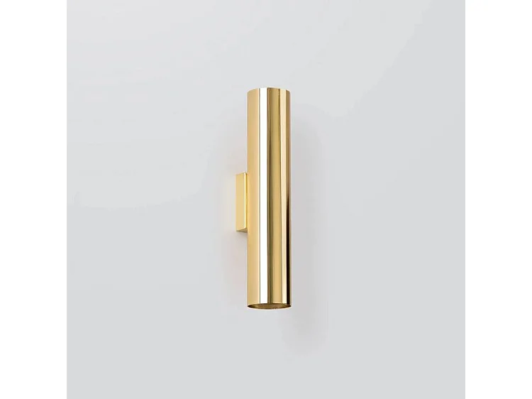 Appliques Lagos Moderne En Acier - 2 Sources Lumineuses - L.6 X H.30 Cm - Éclat Doré