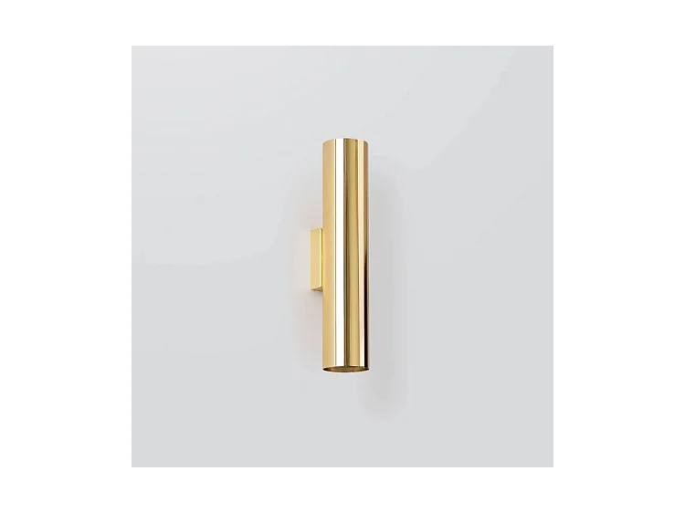 Appliques Lagos Moderne En Acier - 2 Sources Lumineuses - L.6 X H.30 Cm - Éclat Doré