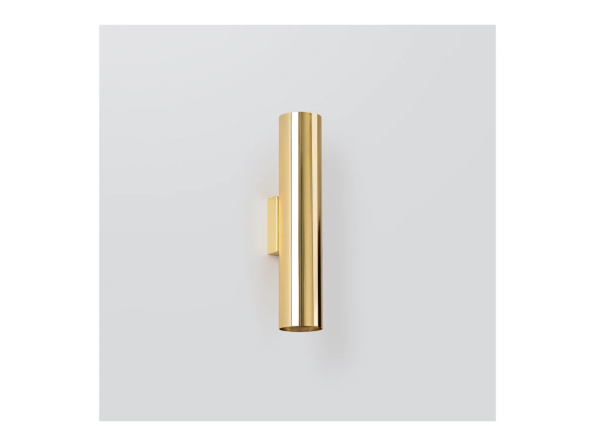 Appliques Lagos Moderne En Acier - 2 Sources Lumineuses - L.6 X H.30 Cm - Éclat Doré