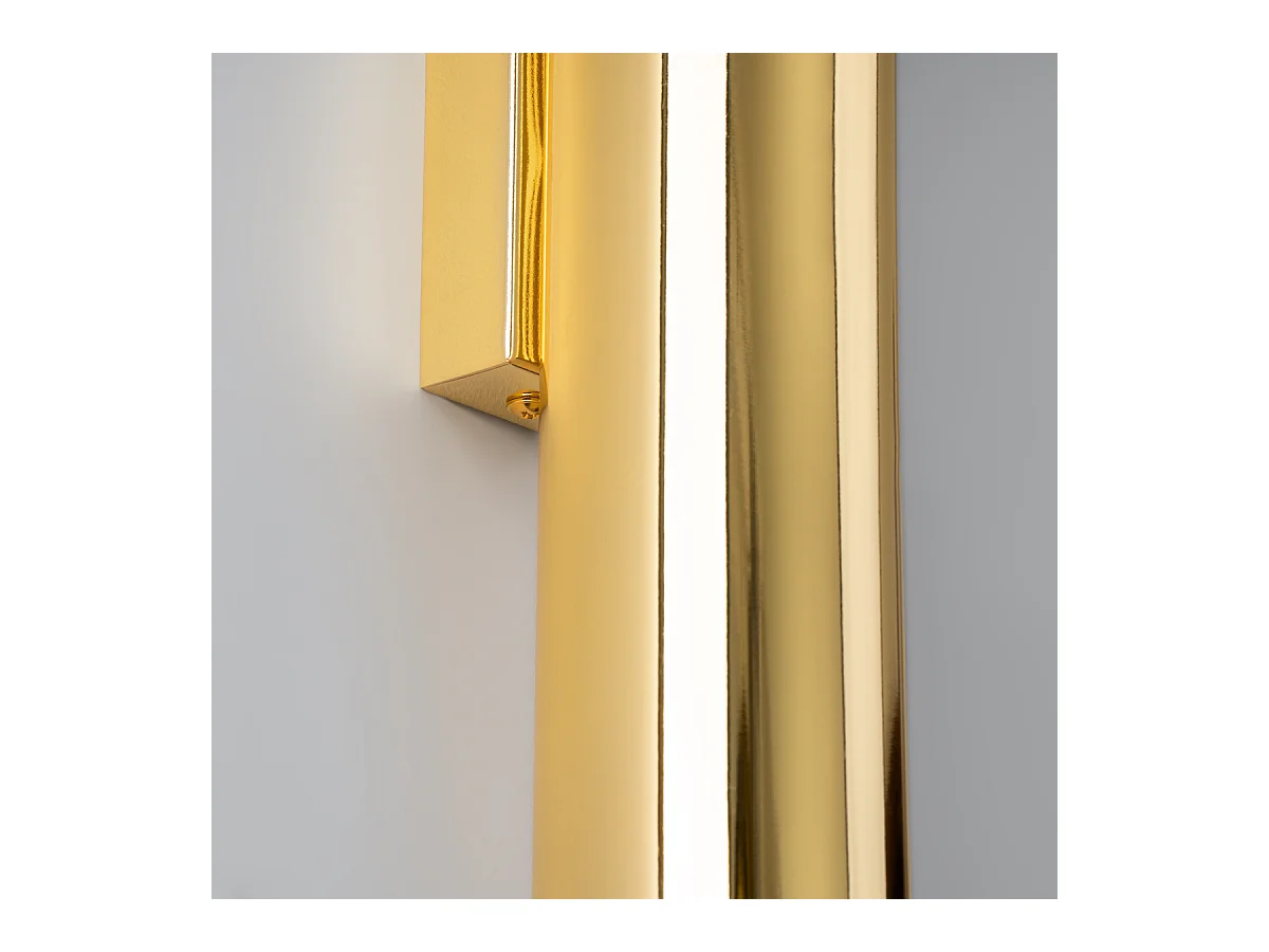 Appliques Lagos Moderne En Acier - 2 Sources Lumineuses - L.6 X H.30 Cm - Éclat Doré