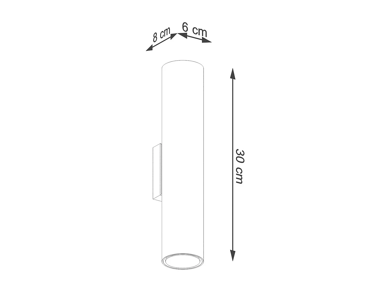 Appliques Lagos Moderne En Acier - 2 Sources Lumineuses - L.6 X H.30 Cm - Éclat Doré