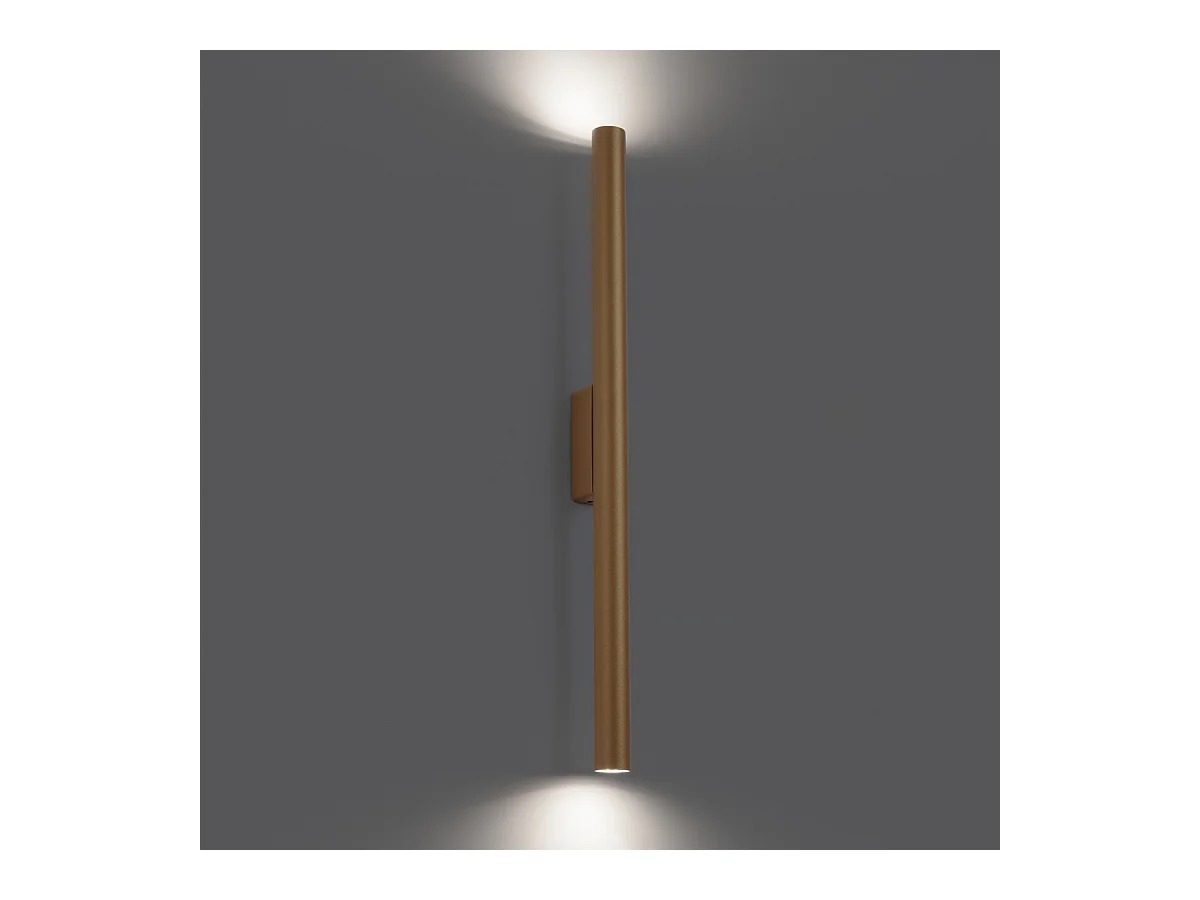 Wandlampen Pastelo Modern Van  - 2 Lichtbronnen - L.2,5 X H.50 Cm - Gouden