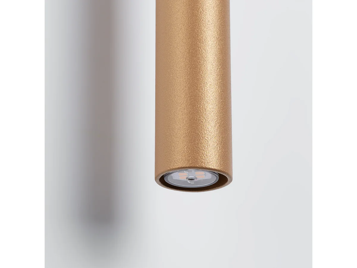 Lámpara de pared PASTELO moderno de acero - 2 fuentes luminosas - L.2,5 x A.50 cm - dorado
