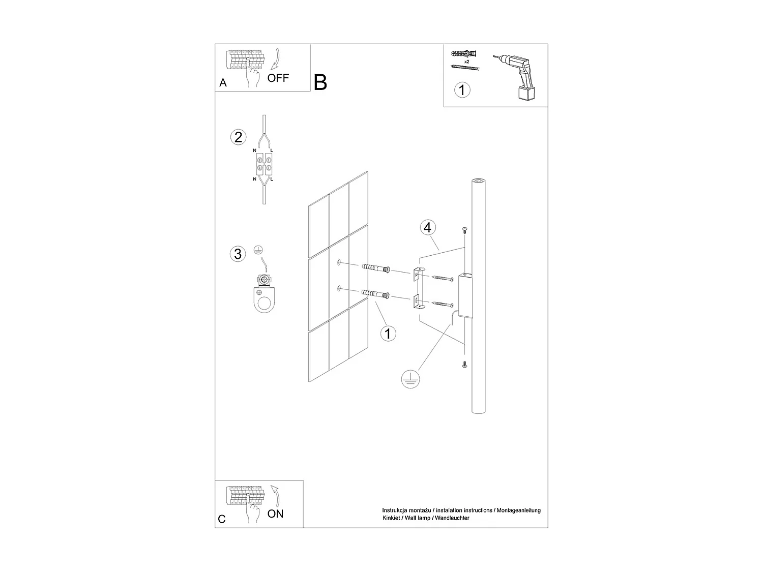 Wandlampen Pastelo Modern Van  - 2 Lichtbronnen - L.2,5 X H.50 Cm - Wit