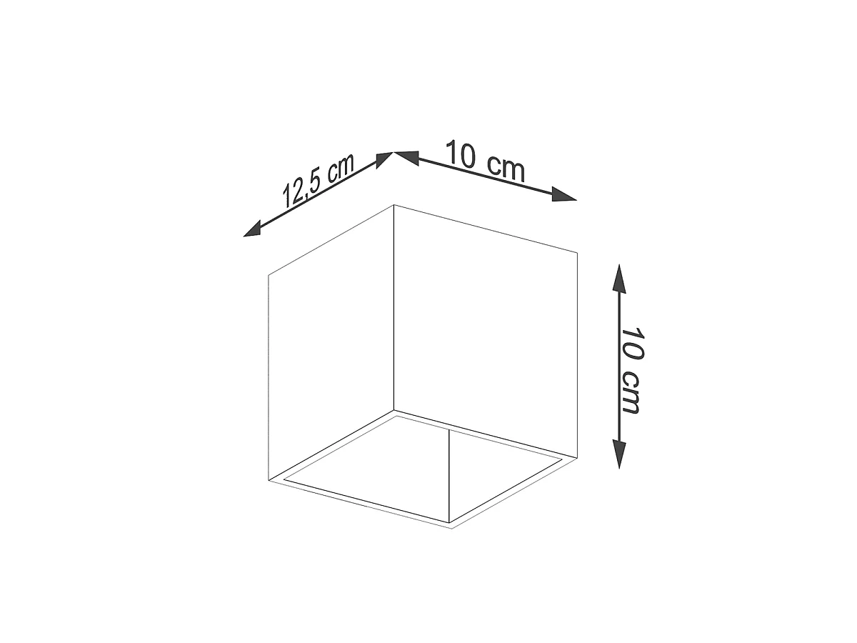 Applique Quad Minimaliste En Acier - 1 Sources Lumineuses - L.10 X H.10 Cm - Doré