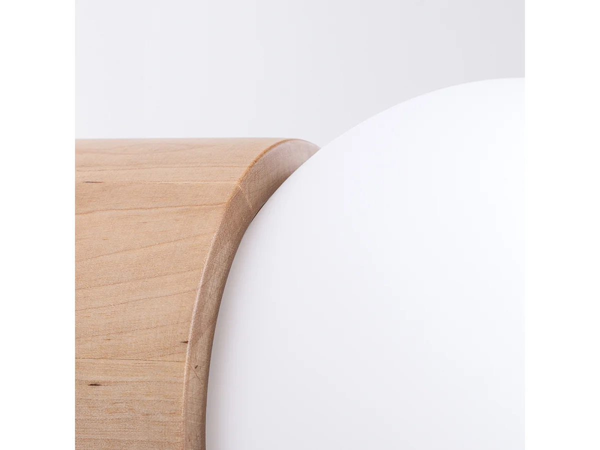 Lampade Da Parete Boomo Moderno Di Legna - 1 Sorgenti Luminose - L.12 X A.12 Cm - Legno Naturale