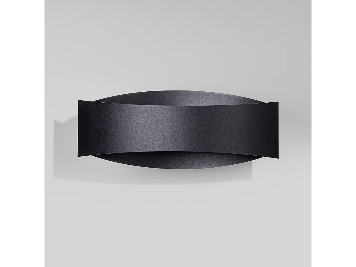 Appliques Toni Moderne En Acier - 1 Sources Lumineuses - L.12 X H.12 Cm - Noir