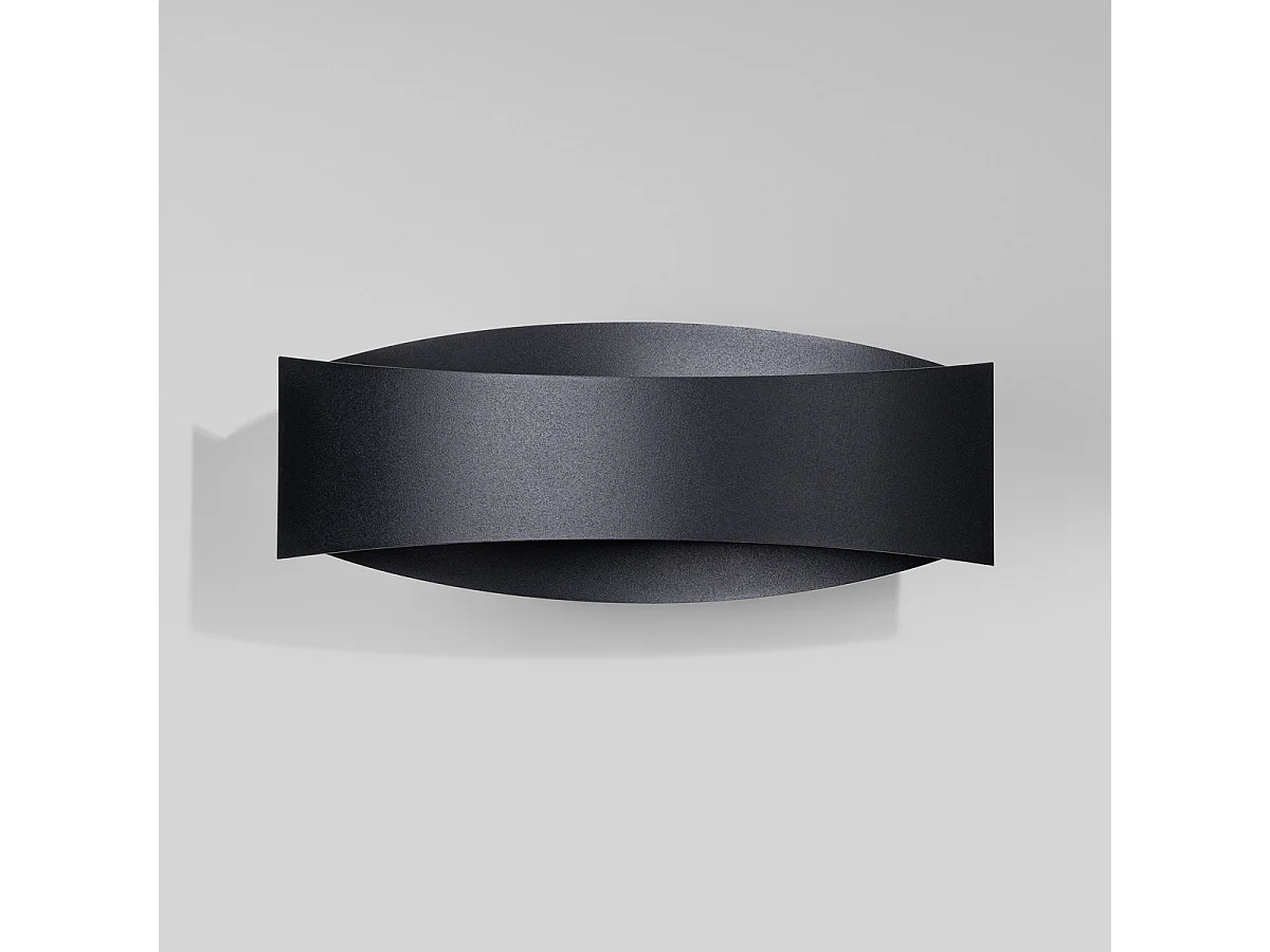 Lampada da parete TONI moderno di acciaio - 1 sorgenti luminose - L.12 x A.12 cm - nero