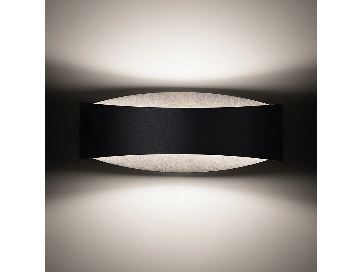 Lampada da parete TONI moderno di acciaio - 1 sorgenti luminose - L.12 x A.12 cm - nero