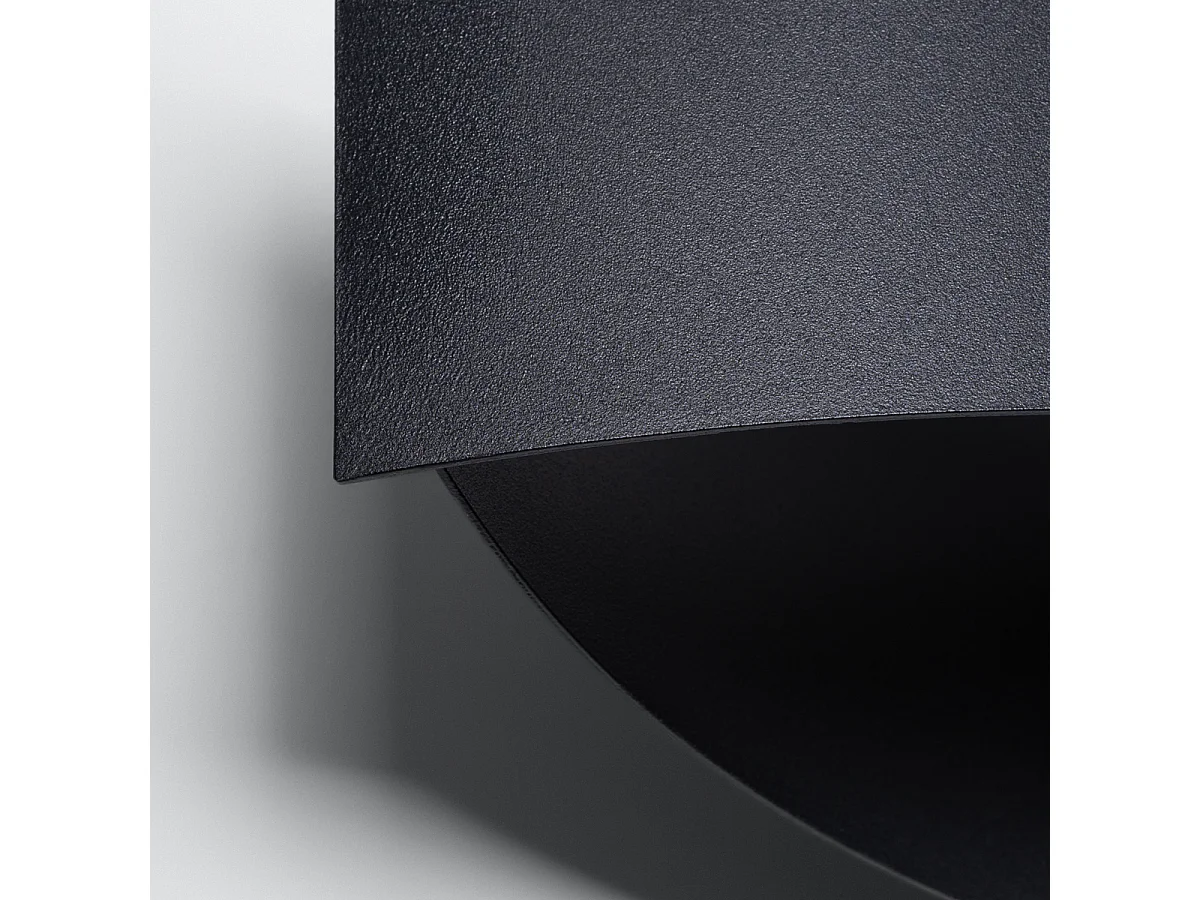 Lampada da parete TONI moderno di acciaio - 1 sorgenti luminose - L.12 x A.12 cm - nero