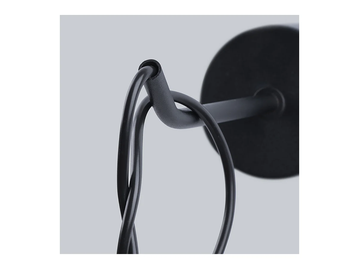 Lámparas De Pared Neso Minimalista De Pvc/Hormigón - 1 Fuentes Luminosas - L.8 X A.50 Cm - Gris Negro