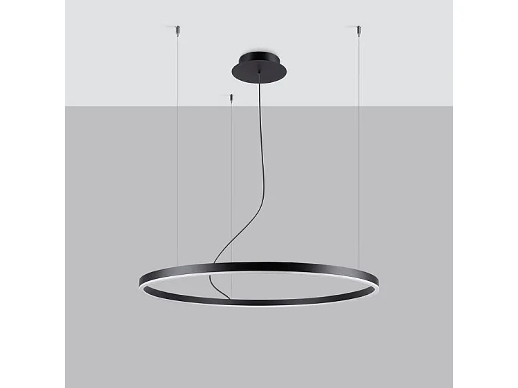 Żyrandol ODA 80 czarny LED 4000K