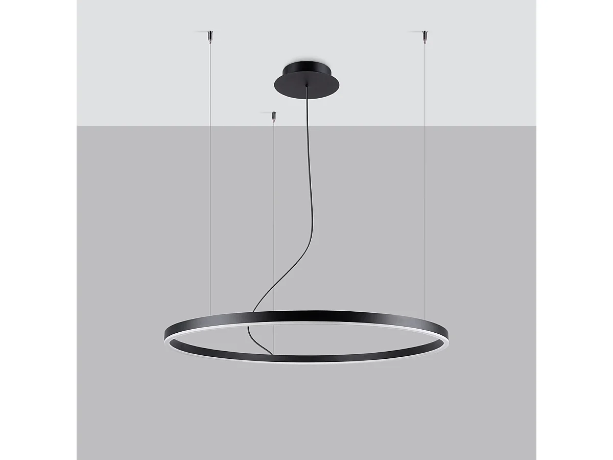 Żyrandol ODA 80 czarny LED 4000K