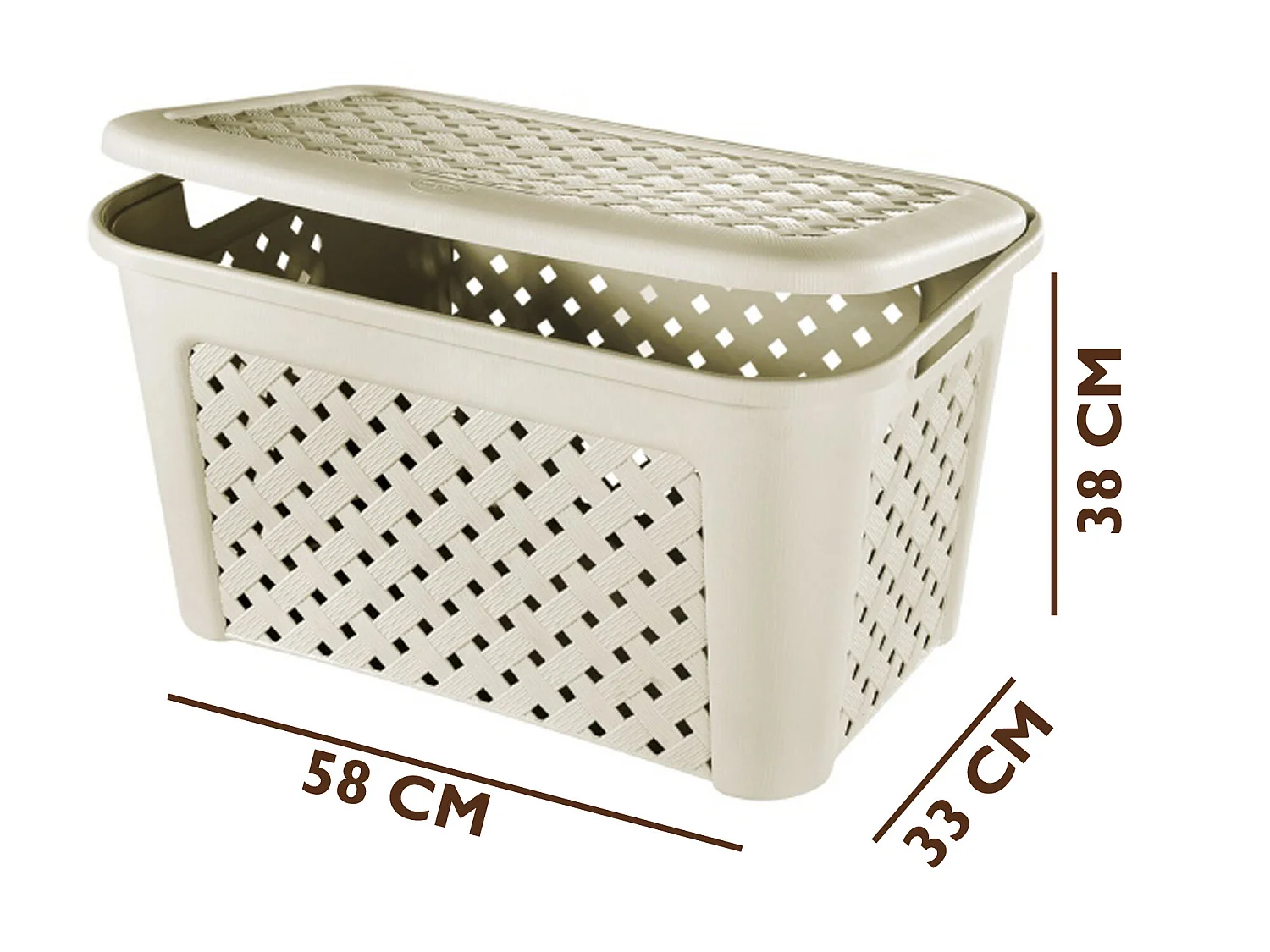 Panier Arianna avec couvercle Modèle Angora