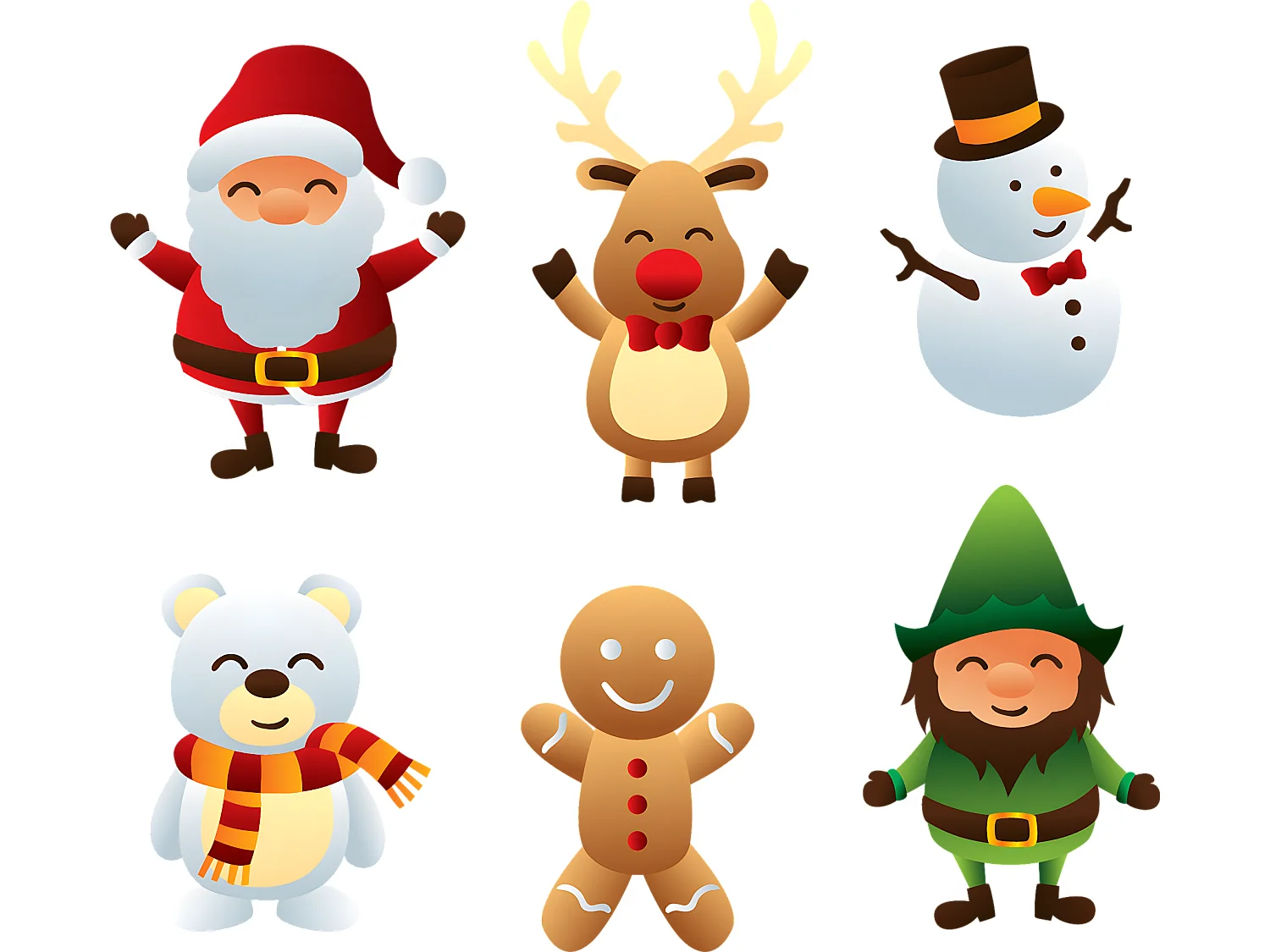 Sticker Noël les petits bonhommes de Noël - Autocollants stickers adhésifs noël - décoration fêtes - 80x90cm