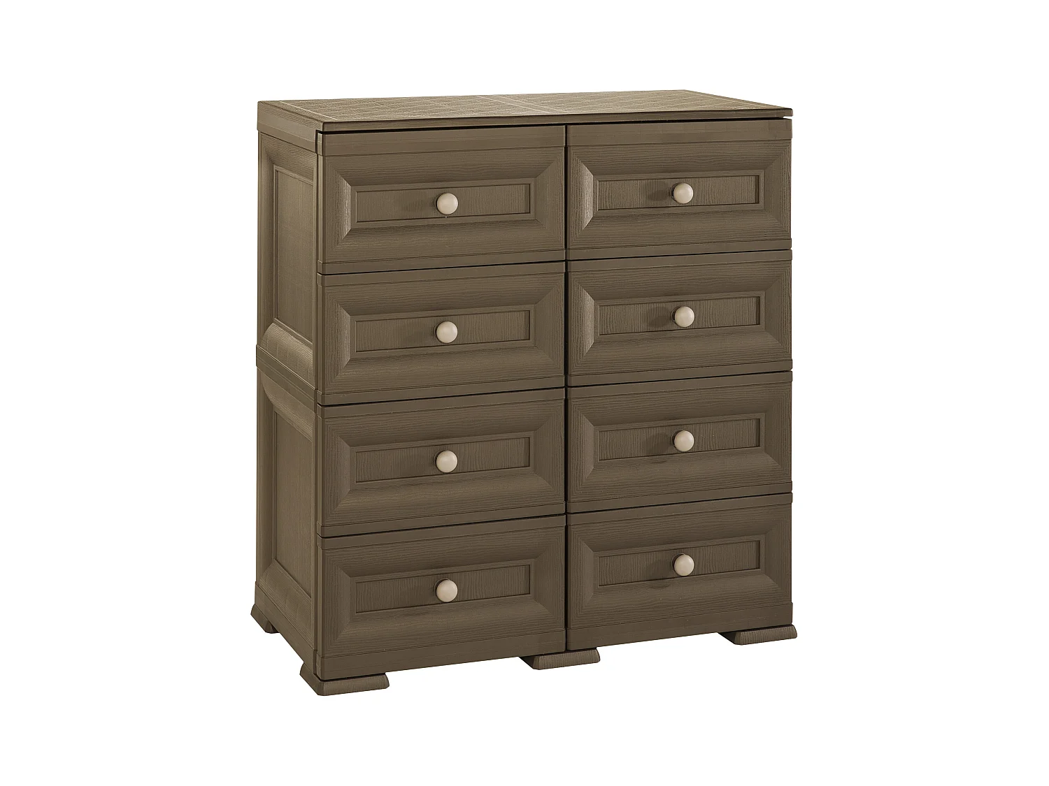 Commode 8 tiroirs large en wengé 279x43x85,5