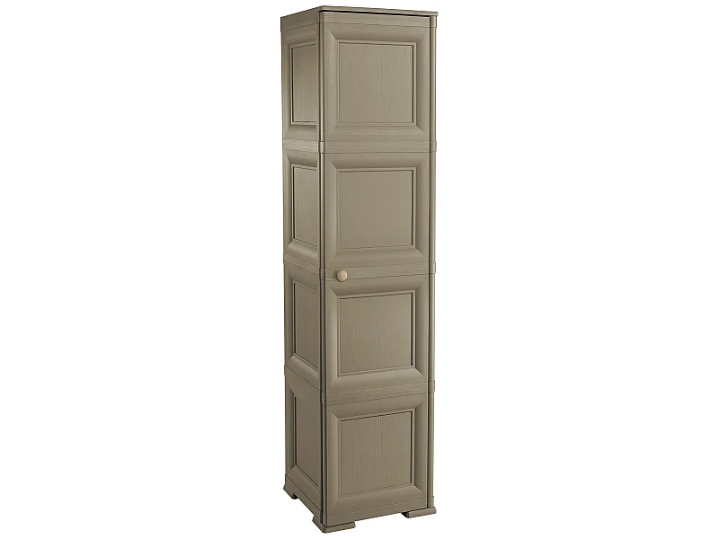 1 porte 4 étagères Omnidomus wengé 240x43x164