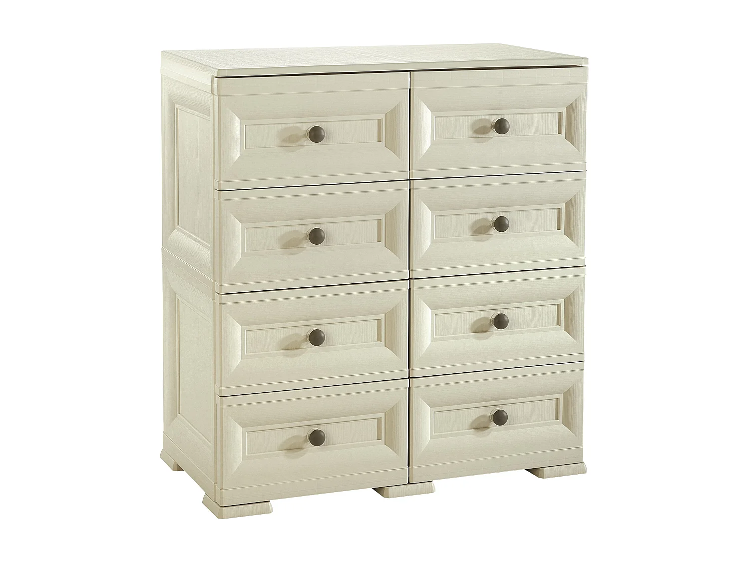 Commode 8 tiroirs large gris 279x43x85,5