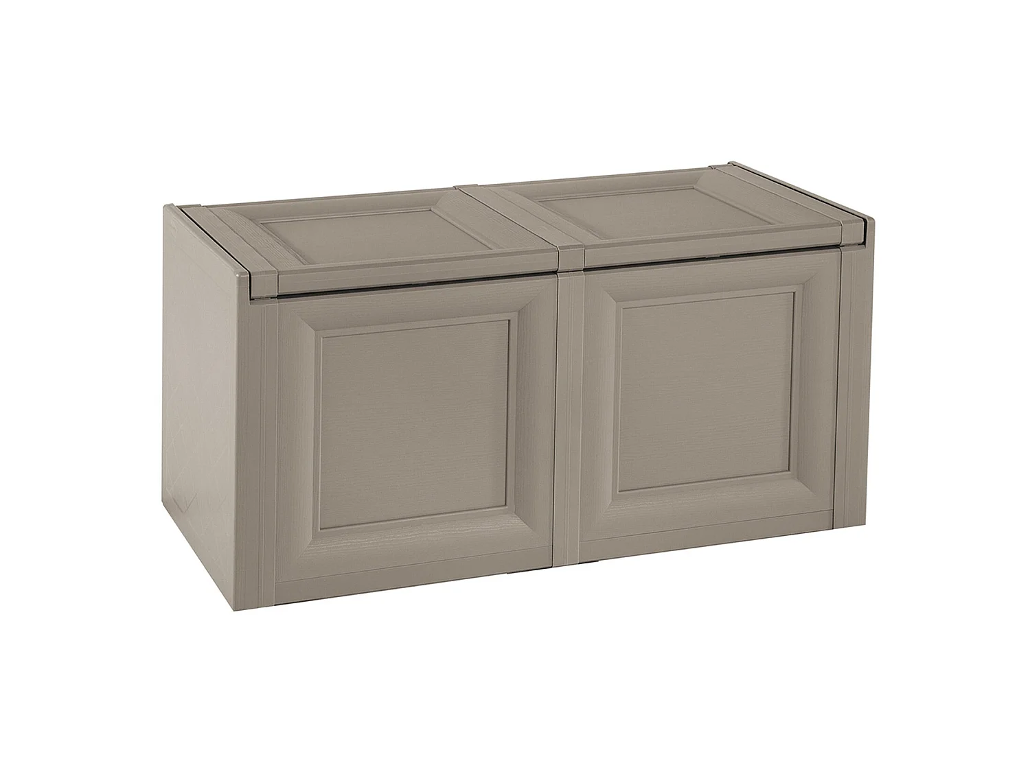 Coffre deux modules en couleur taupe 286,5x40x42