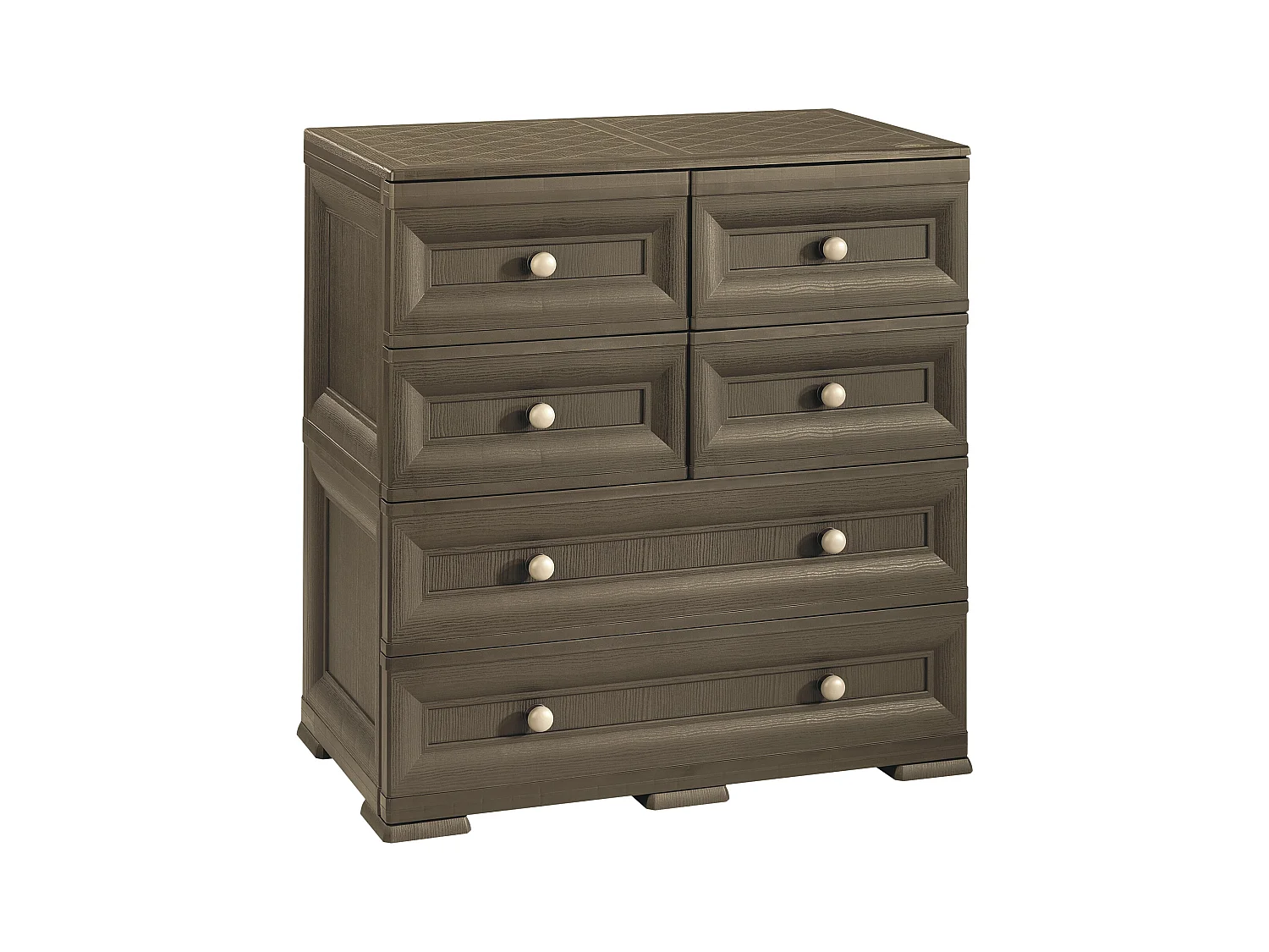 Commode 6 tiroirs wengé 279x43x85,5