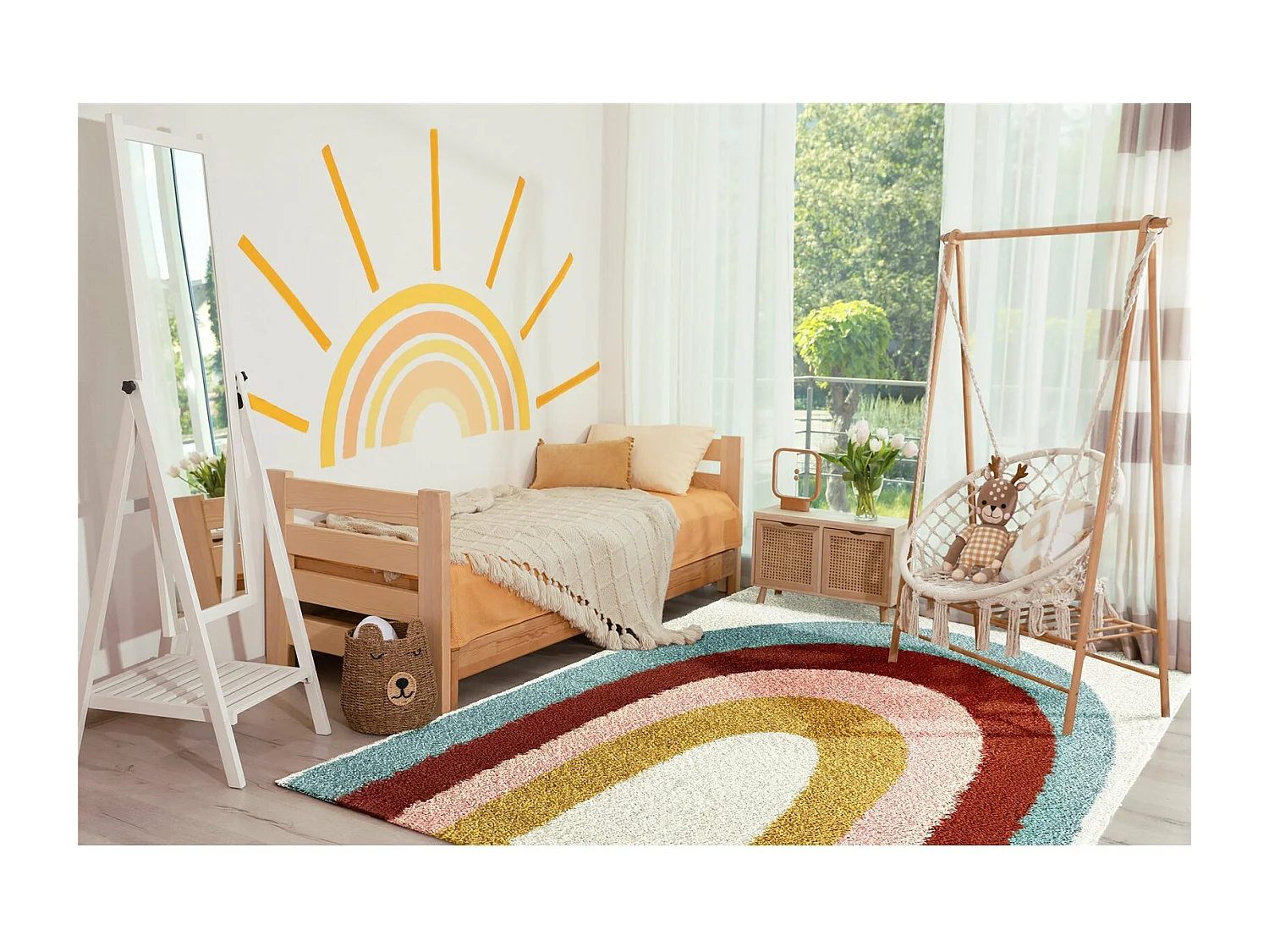 Tapis tissé Intérieur Aquarelle Arc - 160 x 230 cm