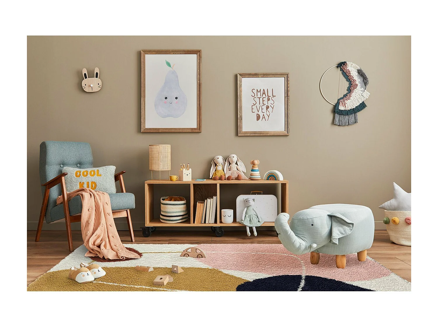 Tapis tissé Intérieur Aquarelle Géométrique - 80 x 140 cm