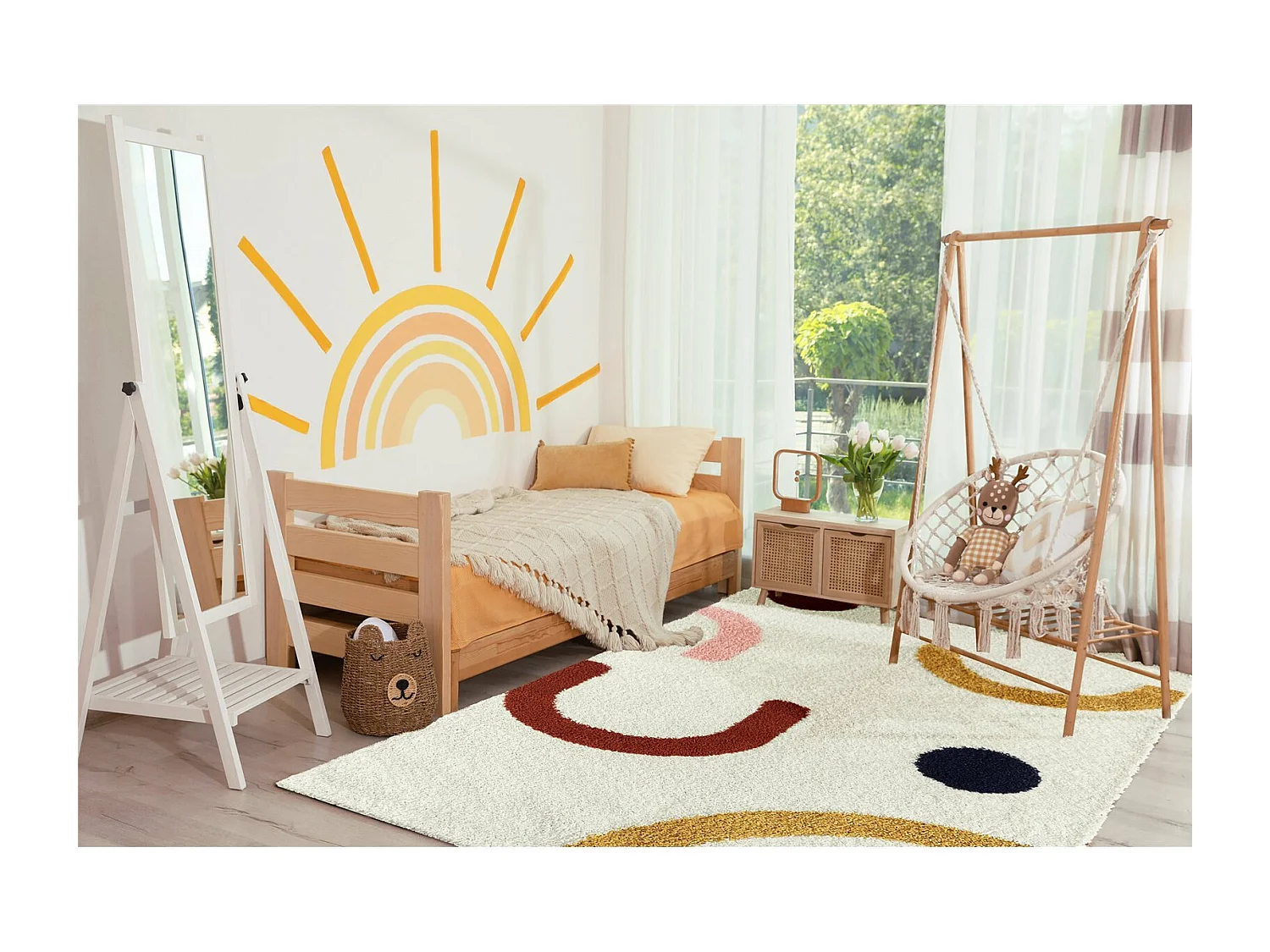 Tapis tissé Intérieur Aquarelle Ludique - 160 x 230 cm