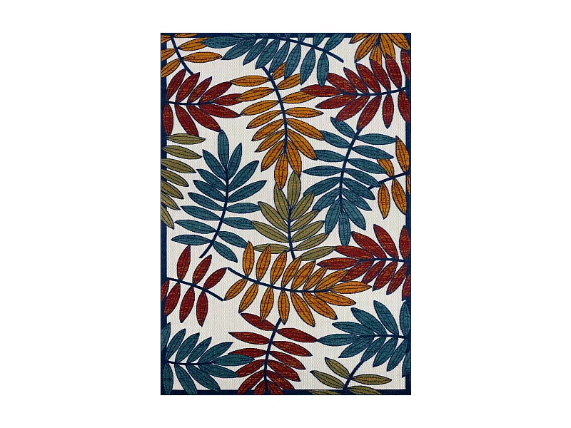 Tapis tissé extérieur intérieur Cabana Feuille - 200 x 290 cm