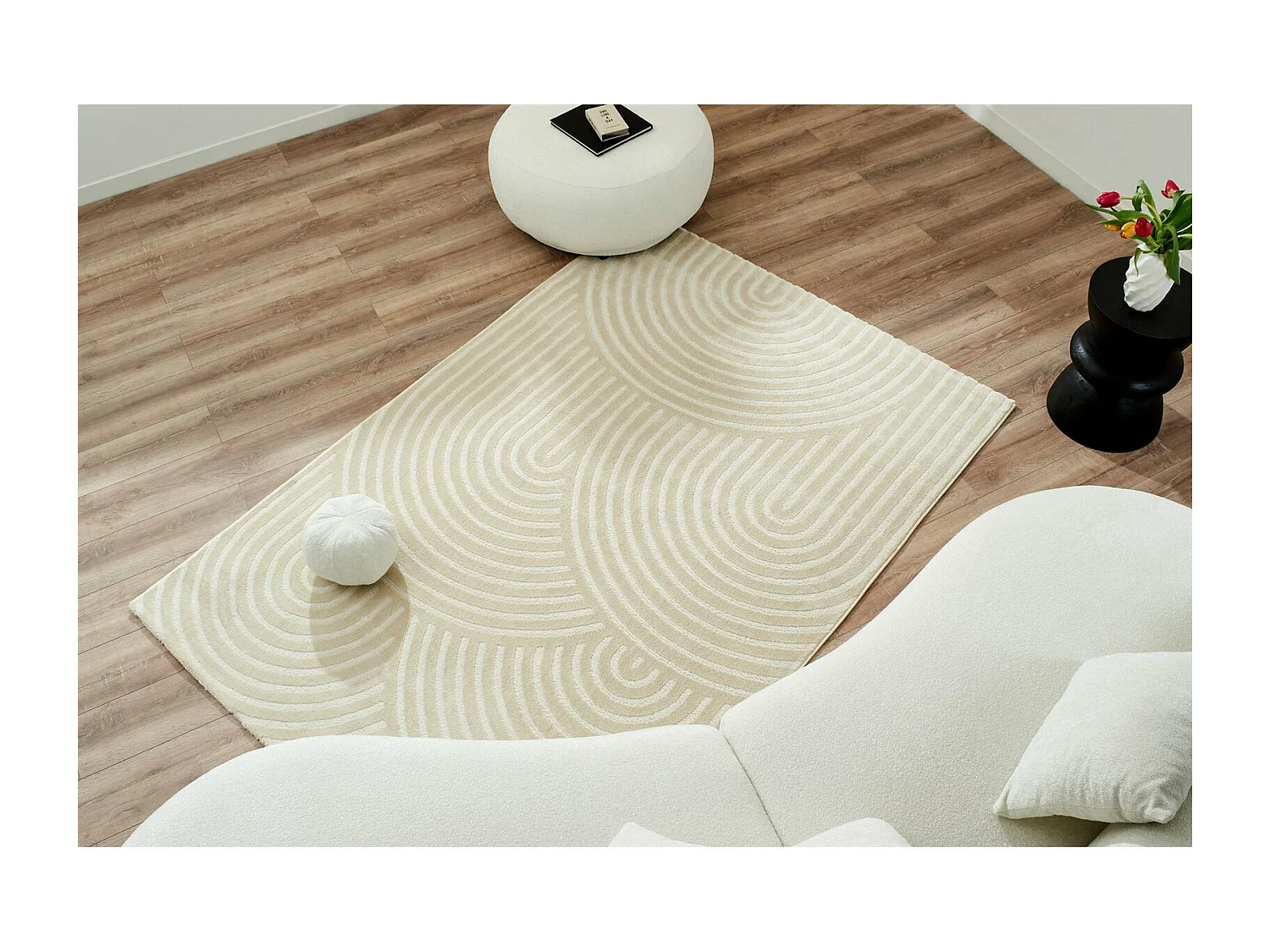 Tapis tissé Intérieur Bianca Graphique - 200 x 290 cm