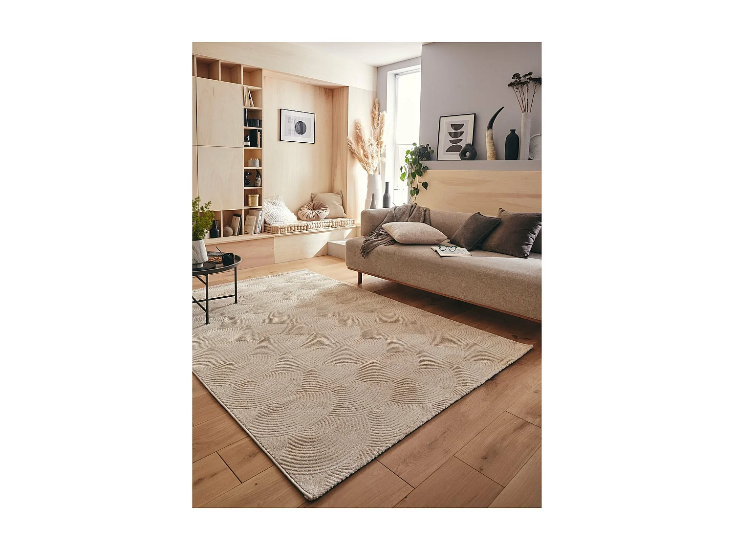 Tapis tissé Intérieur Bianca Graphique - 200 x 290 cm