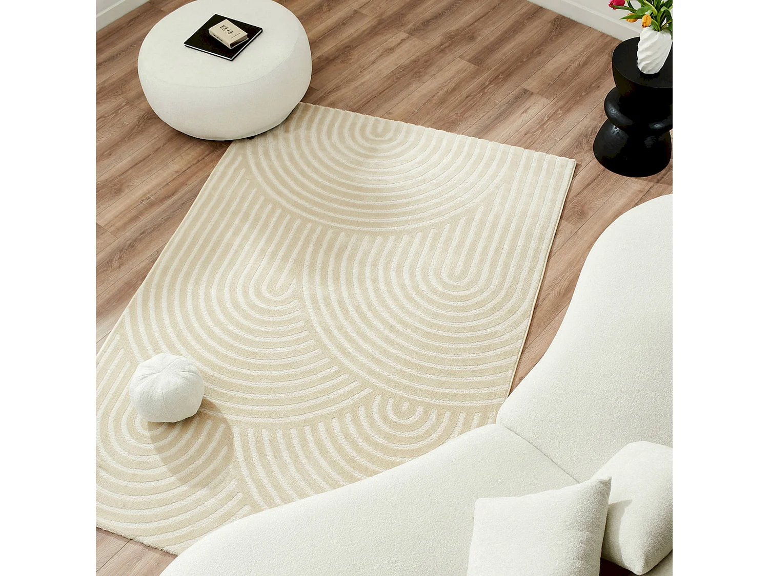 Tapis tissé Intérieur Bianca Graphique - 200 x 290 cm