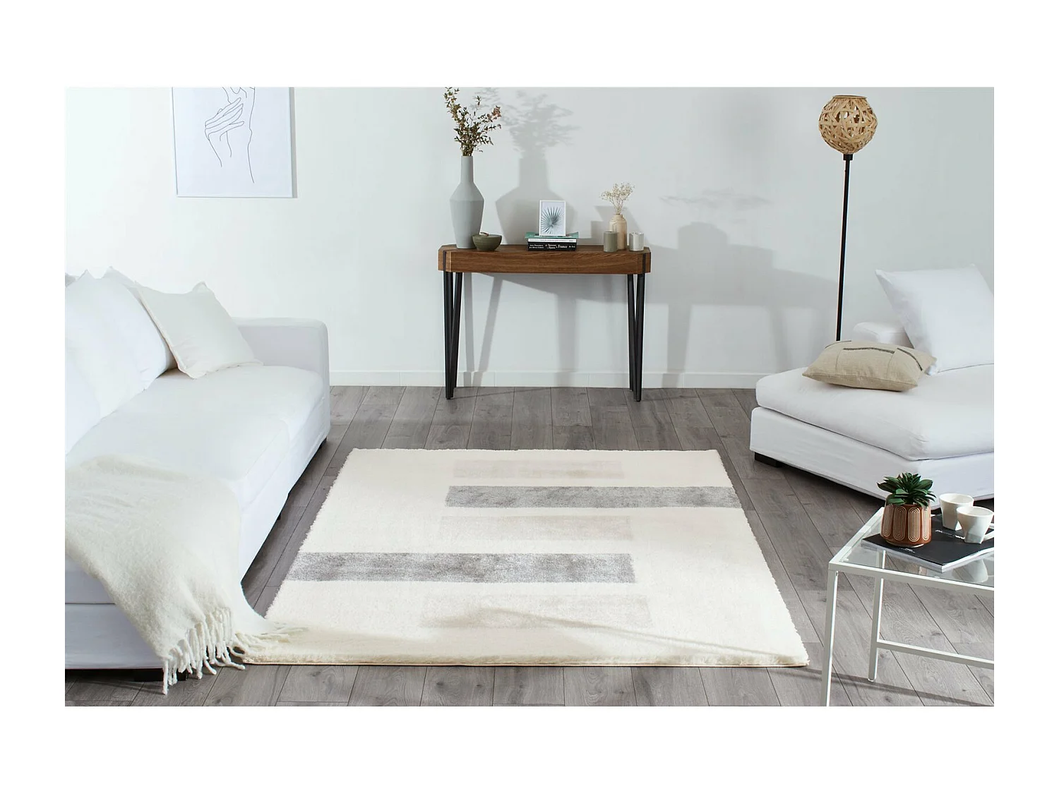 Tapis tissé Intérieur Karena Géométrique - 120 x 160 cm