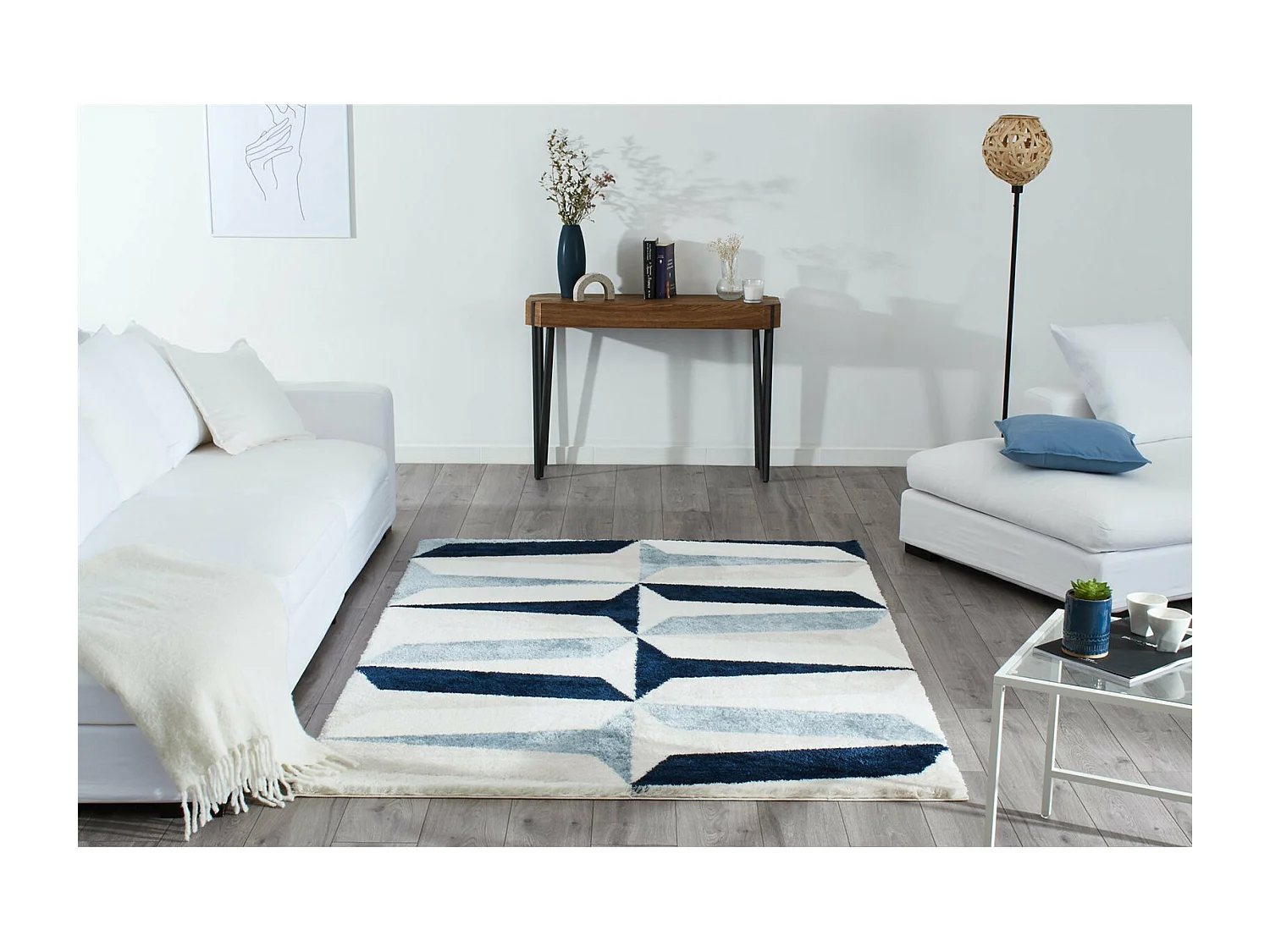 Tapis tissé Intérieur Karena Géométrique - 160 x 230 cm