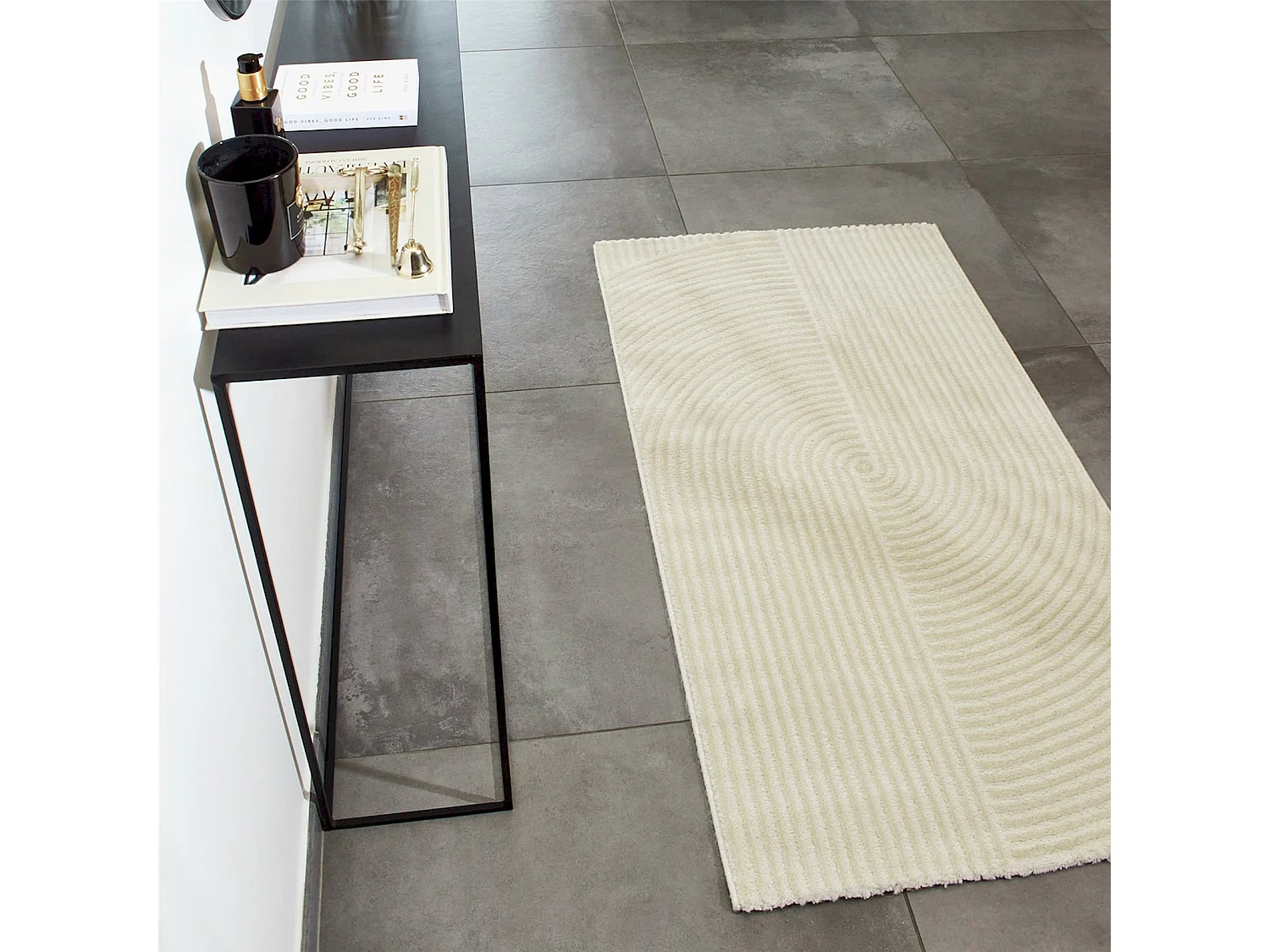 Tapis tissé Intérieur Bianca Graphique - 120 x 160 cm