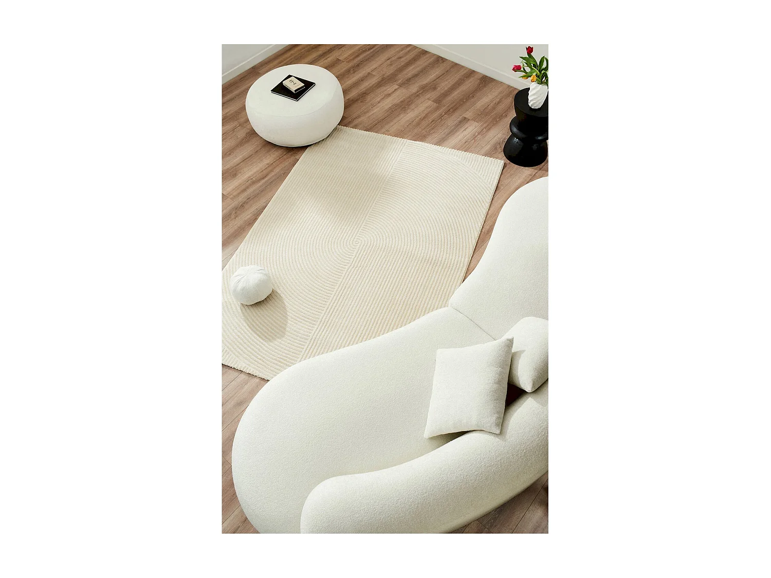 Tapis tissé Intérieur Bianca Graphique - 120 x 160 cm