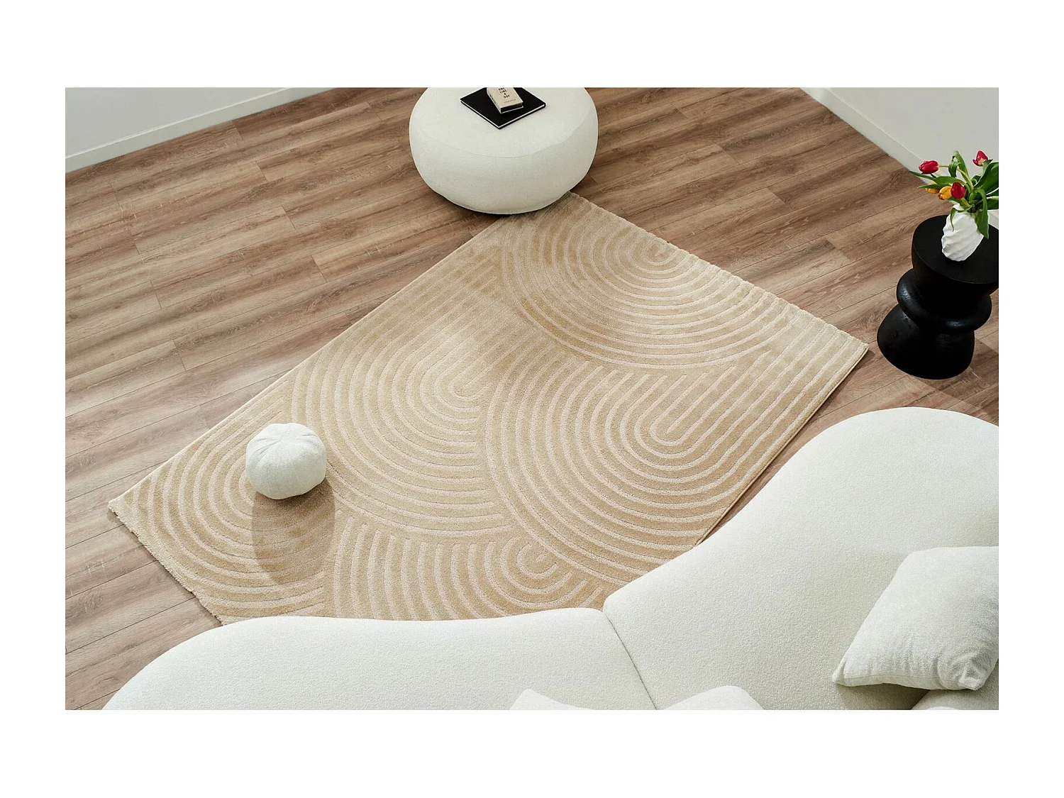 Tapis tissé Intérieur Bianca Graphique - 80 x 150 cm