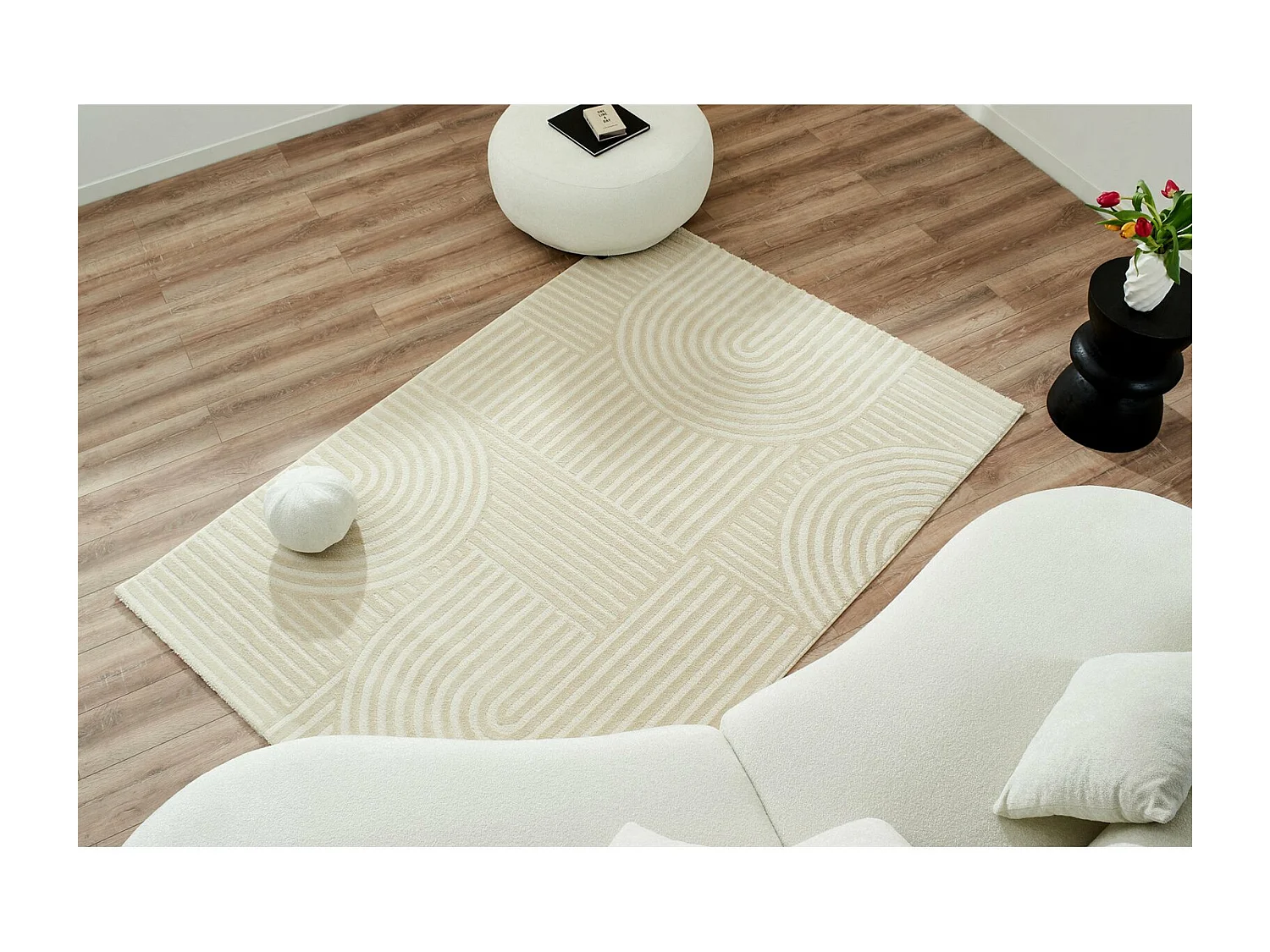 Tapis tissé Intérieur Bianca Graphique - 160 x 230 cm
