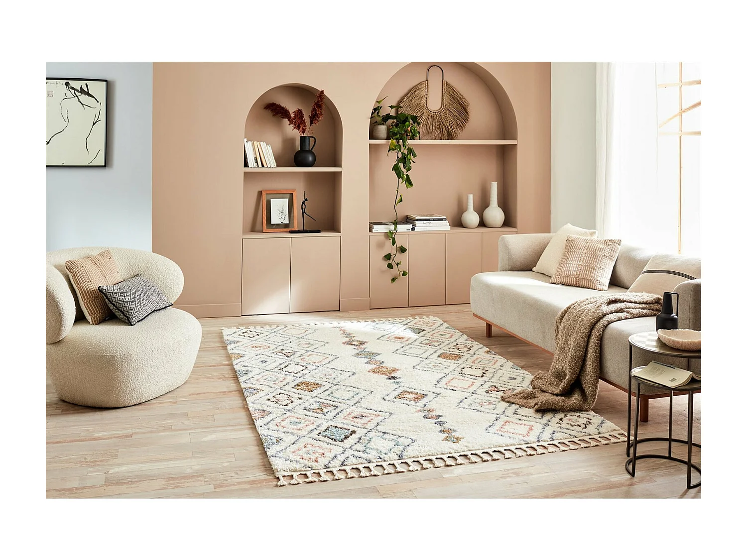 Tapis tissé Intérieur Delya Berbère - 80 x 150 cm