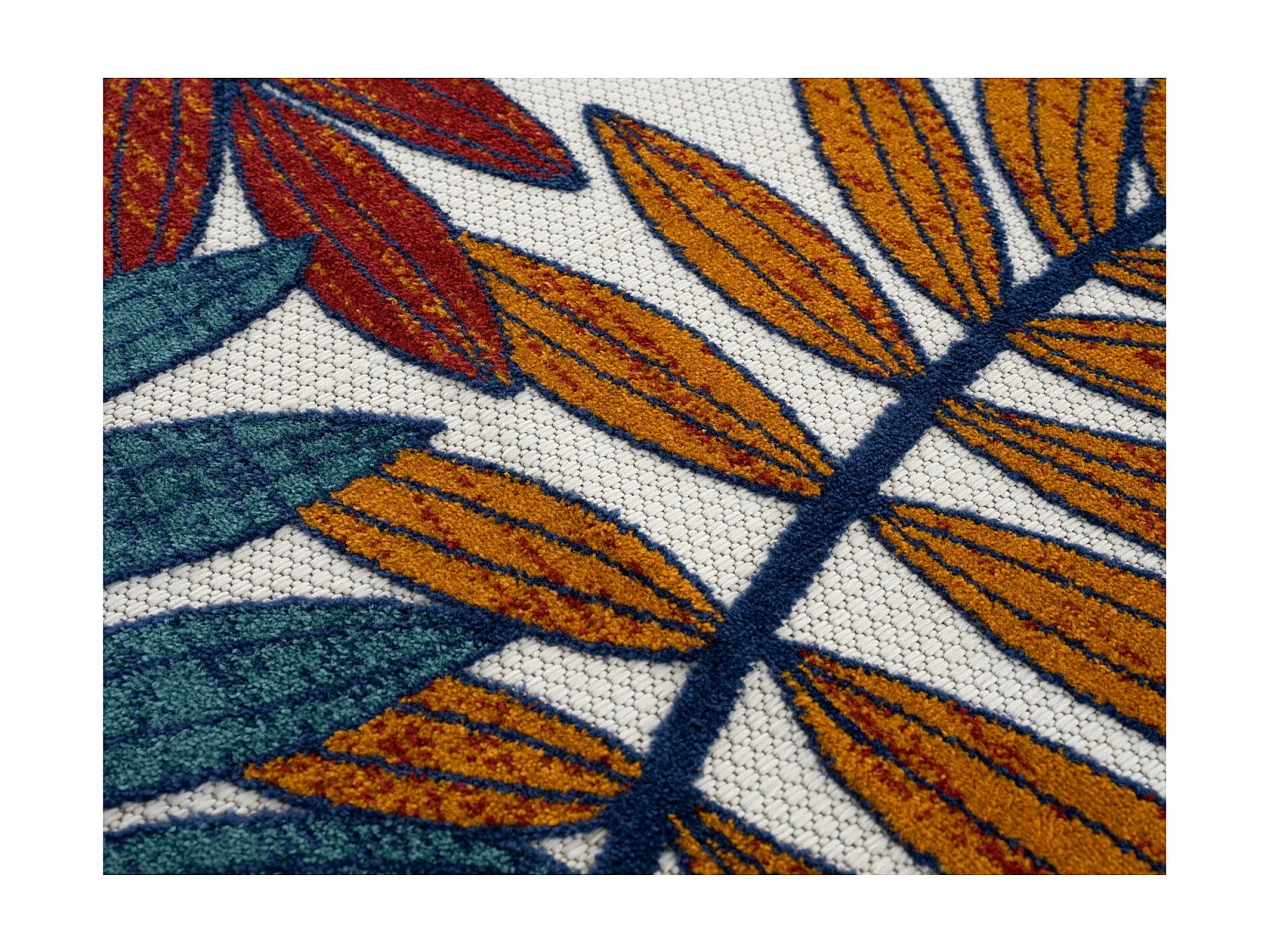 Tapis tissé extérieur intérieur Cabana Feuille - 160 x 230 cm