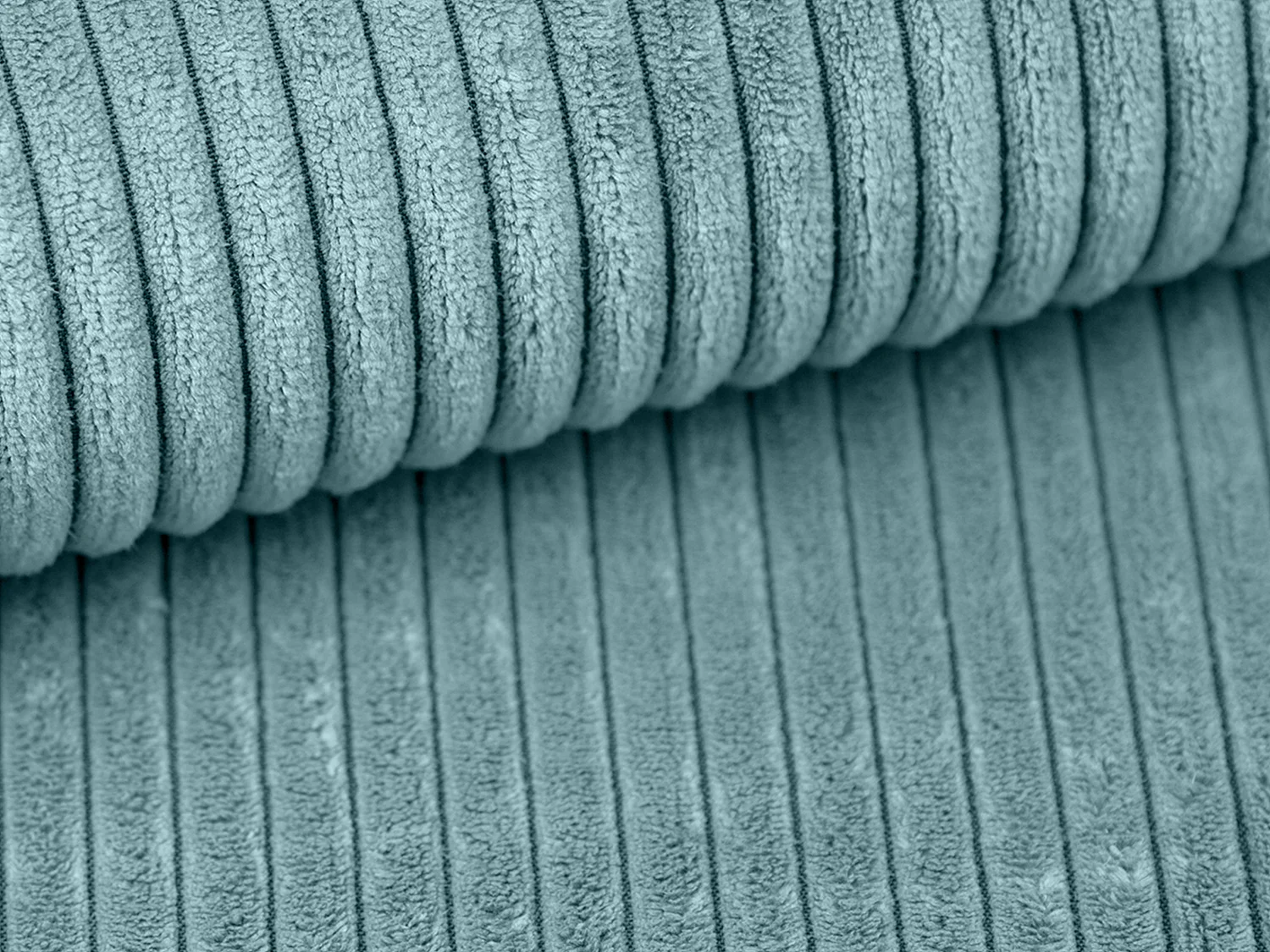 Fauteuil en velours côtelé bleu turquoise AMELIA