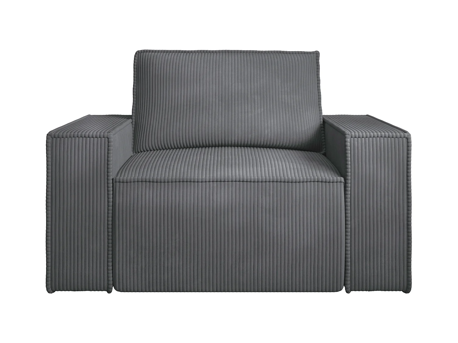 Sillón de pana gris antracita AMELIA