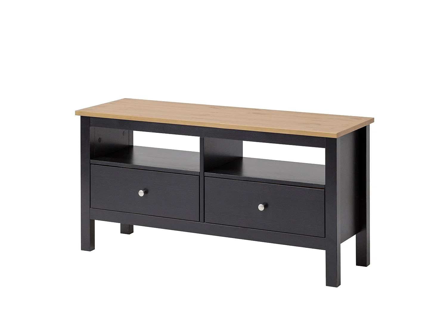 Meuble TV Vesa, Noir/Marron