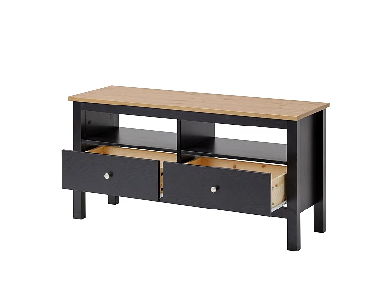 Meuble TV Vesa, Noir/Marron