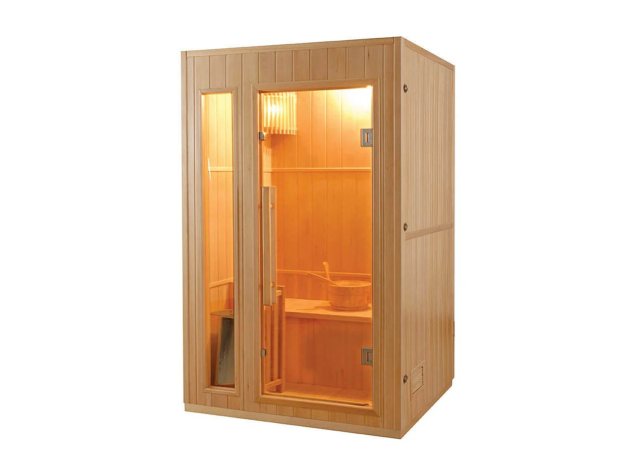 Sauna Vapeur ZEN - 2 places - 120 x 110 x 190 cm - Bois Épicéa 100% Canadien - Pack complet - 3,5 kW / 230V / 415V - 50Hz -  - Komplettpaket 3,5kW