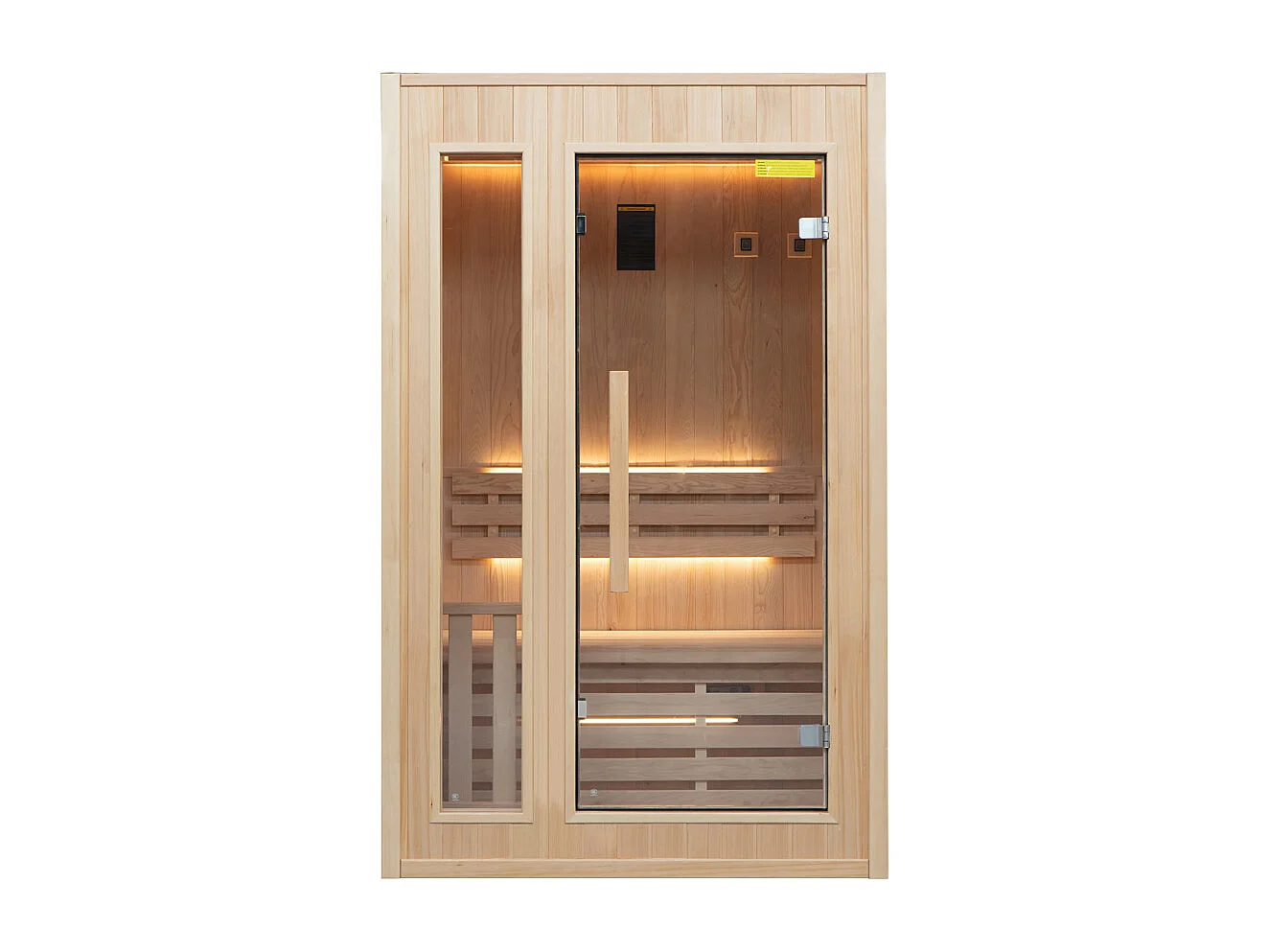 Sauna Vapeur ZEN - 2 places - 120 x 110 x 190 cm - Bois Épicéa 100% Canadien - Pack complet - 3,5 kW / 230V / 415V - 50Hz -  - Komplettpaket 3,5kW