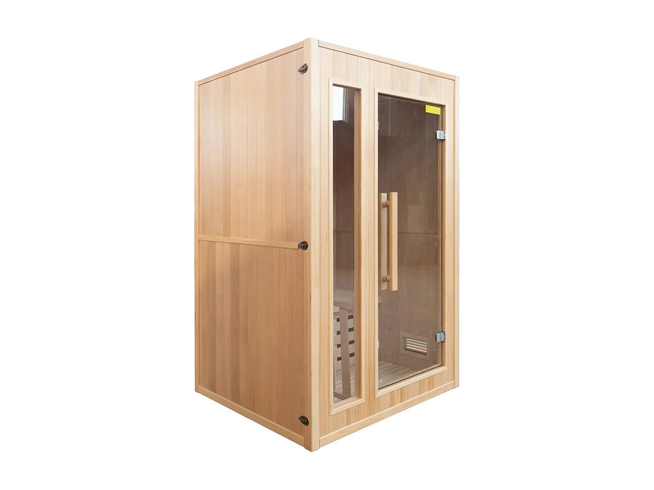 Sauna Vapeur ZEN - 2 places - 120 x 110 x 190 cm - Bois Épicéa 100% Canadien - Pack complet - 3,5 kW / 230V / 415V - 50Hz -  - Komplettpaket 3,5kW
